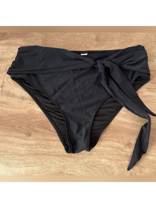 Other - NWOT Black Bikini Bottom Tye Side swimsuit Bottom Only Size XL